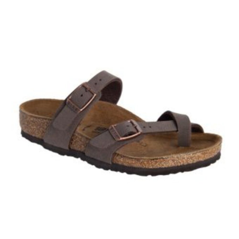 Birkenstock Mayari Oiled Leather Boho Aztec Ortho Comfort Tobacco Brown 10